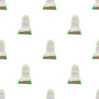 Tombstone with RIP pattern seamless vector