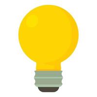 Yellow light bulbicon, cartoon style vector