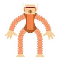 Robot monkey icon, cartoon style vector