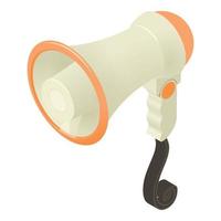 One megaphone icon, isometric style vector