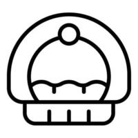 Cat basket icon outline vector. Hosue pet vector