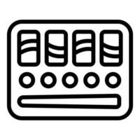 Sushi menu icon outline vector. Asian roll vector