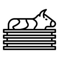 Cow fence icon outline vector. Milk farm vector