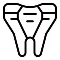 Gem dentistry icon outline vector. Geometric care vector