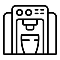 Home coffee machine icon outline vector. Morning food vector