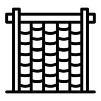 Rope wall icon outline vector. Park adventure vector