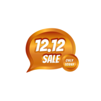 12.12 diseño de banner de día de compras de venta png