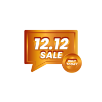 3d banner design 12.12 shopping day sale png