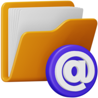 Email folder 3d rendering isometric icon. png