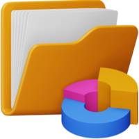 Report folder 3d rendering isometric icon. png