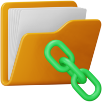 Link folder 3d rendering isometric icon. png