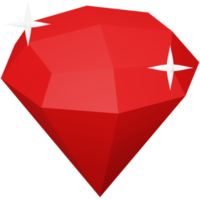 Diamond 3d rendering isometric icon. png