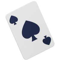 Spade poker playing card 3d rendering isometric icon. png