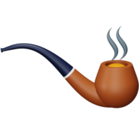 Smoking pipe 3d rendering isometric icon. png