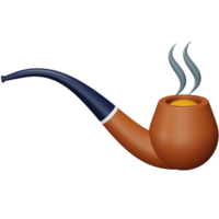 Smoking pipe 3d rendering isometric icon. png