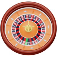 Roulette-Rad 3D-Rendering isometrisches Symbol. png