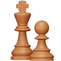 Chess 3d rendering isometric icon. png