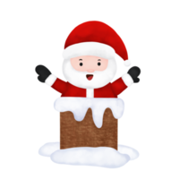 de kerstman claus met schoorsteen png