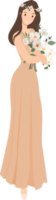 schöne glückliche braut und brautjungfer in hellbeige creme kleid hochzeitszeremonie png