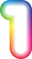 neon numero 1 png