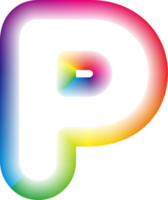 neon lettera p png