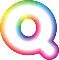 Neon Letter Q png