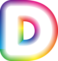 Neon Letter D png