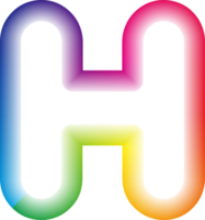 neon lettera h png