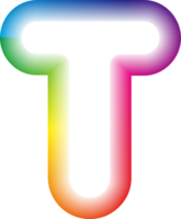 Neon Letter T png