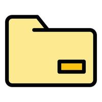 File folder store icon color outline vector