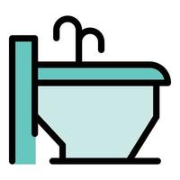 Jet water bidet icon color outline vector