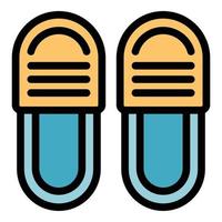 Home nursing slippers icon color outline vector