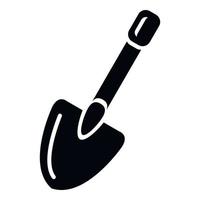 Small spade shovel icon, simple style vector