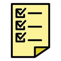 Checklist service icon color outline vector