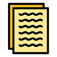 Primary files icon color outline vector