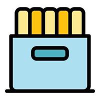 Files box icon color outline vector
