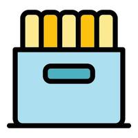 Files box icon color outline vector