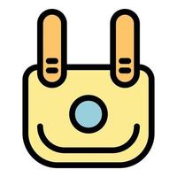 Baby game toy icon color outline vector