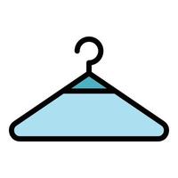 Clothes hanger icon color outline vector