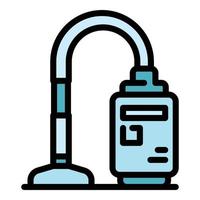 Vacuum cleaner icon color outline vector