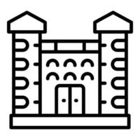 Architecture castle icon outline vector. Slovak map vector