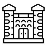 Architecture castle icon outline vector. Slovak map vector