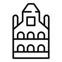 Republic building icon outline vector. Slovak map vector