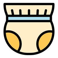 Sleep diaper icon color outline vector