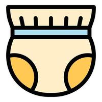 Sleep diaper icon color outline vector