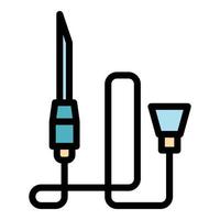 Intravenous catheter icon color outline vector