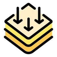 Material absorption icon color outline vector