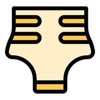 Hygiene nappy icon color outline vector