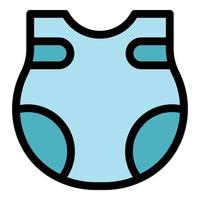 Dry diaper icon color outline vector