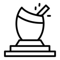 Make vase icon outline vector. Ceramic class vector